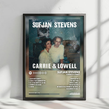 Sufjan Stevens "Carrie & Lowell" Album Cover Poster - with Complete Tracklist