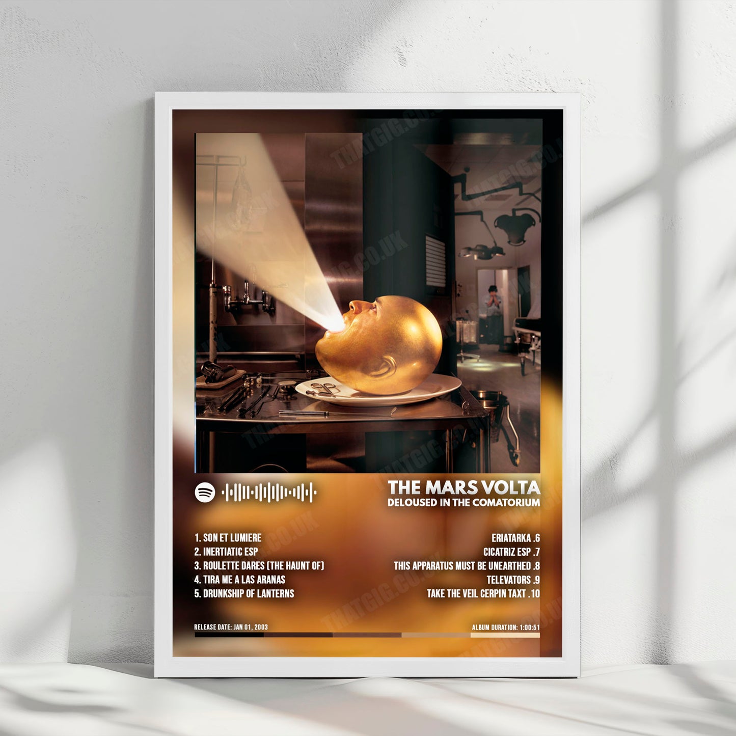 The Mars Volta "Deloused in the Comatorium" Album Cover Poster - with Complete Tracklist