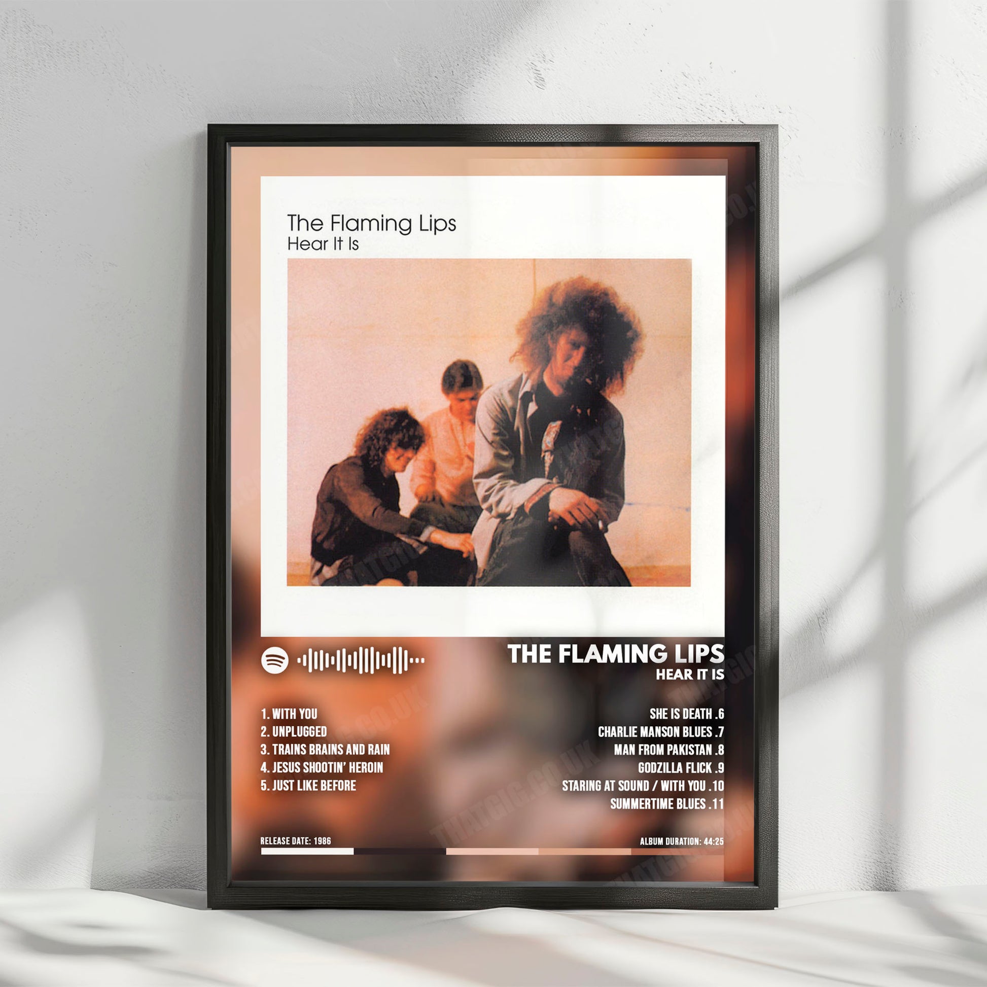 The Flaming Lips "Hear It Is" Album Cover Poster - with Complete Tracklist