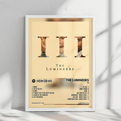 The Lumineers "III" Album Cover Poster - with Complete Tracklist