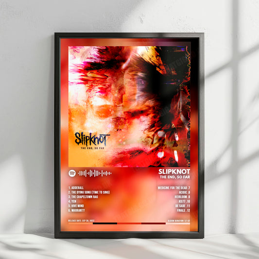 Slipknot "The End, So Far" Album Cover Poster - with Complete Tracklist