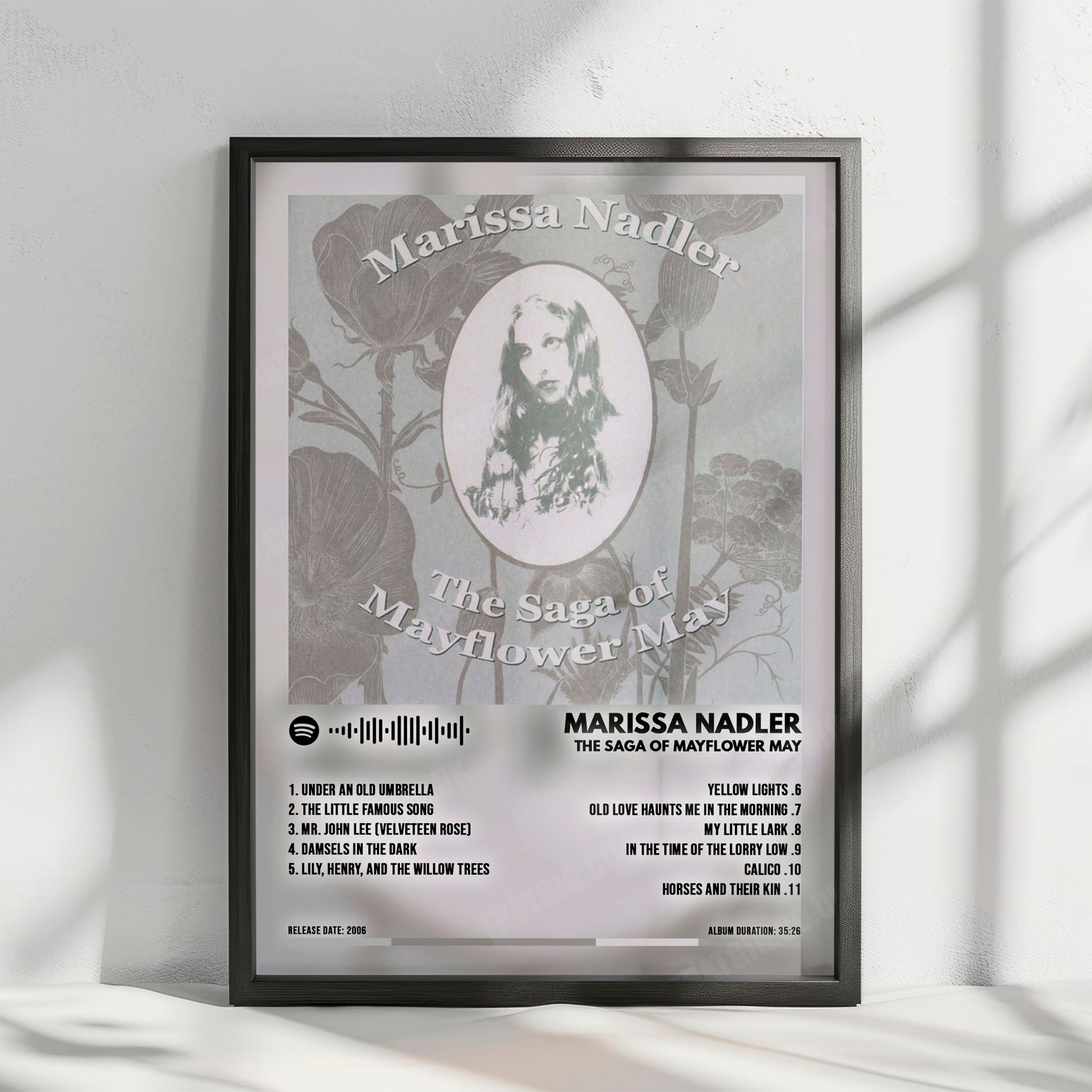Marissa Nadler "The Saga of Mayflower May" Album Cover Poster - with Complete Tracklist