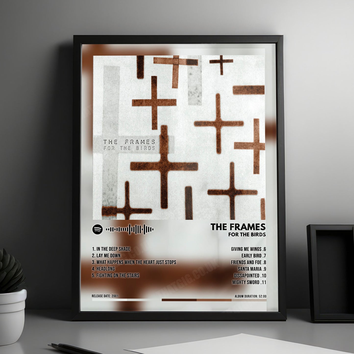 The Frames "For The Birds" Album Cover Poster - with Complete Tracklist