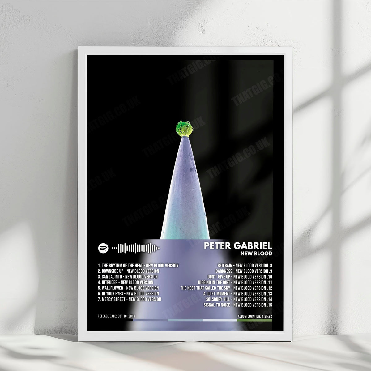 Peter Gabriel "New Blood" Album Cover Poster - with Complete Tracklist