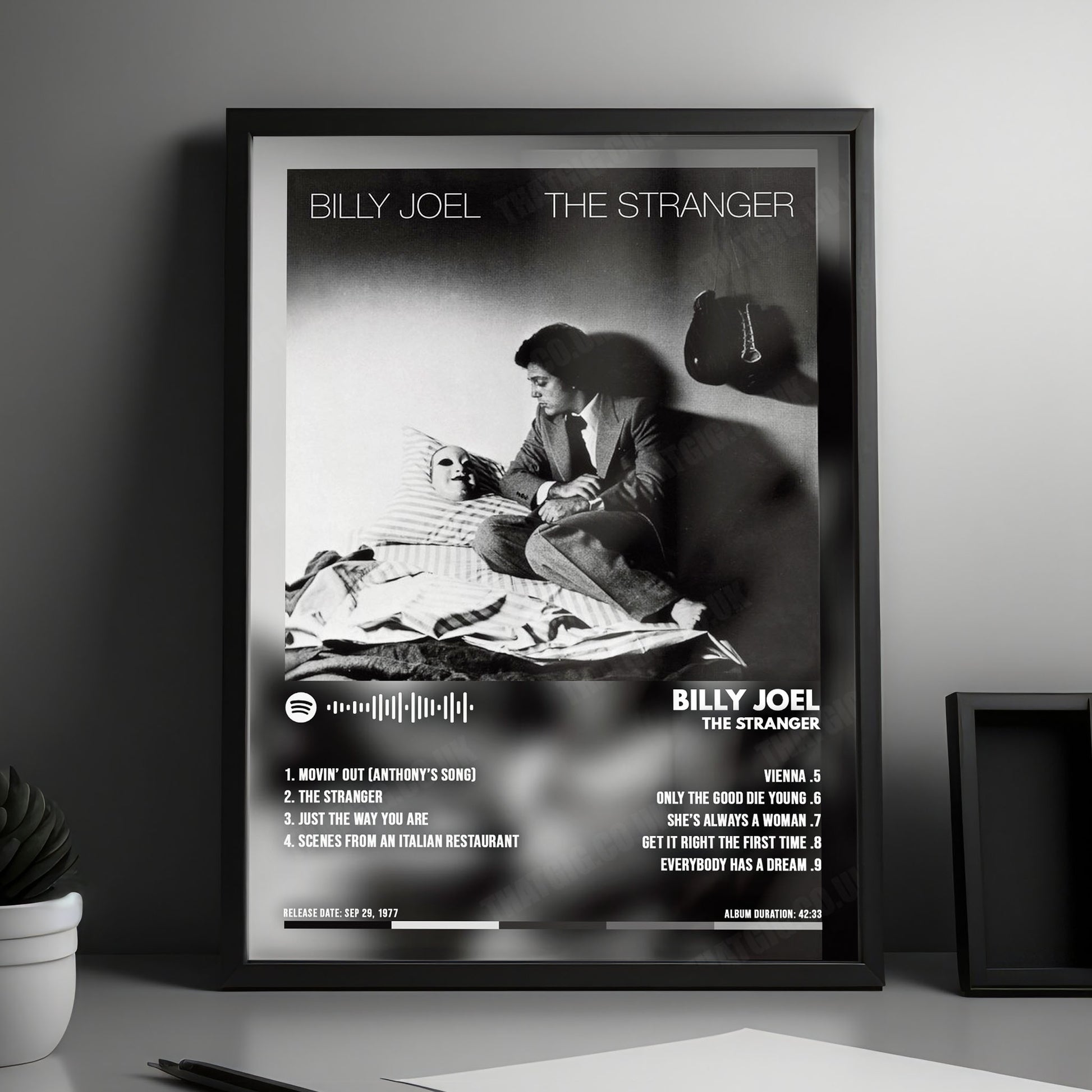 Billy Joel "The Stranger " Album Cover Poster - with Complete Tracklist
