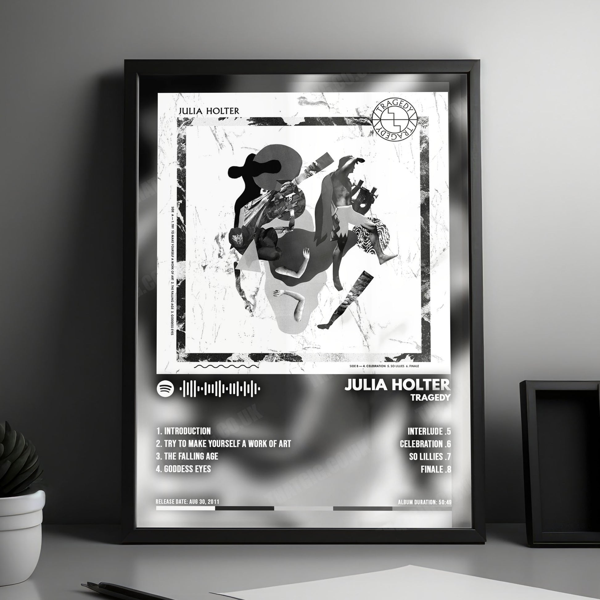 Julia Holter "Tragedy" Album Cover Poster - with Complete Tracklist