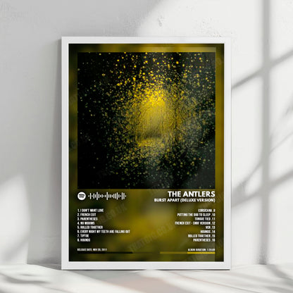 The Antlers "Burst Apart (Deluxe Version)" Album Cover Poster - with Complete Tracklist
