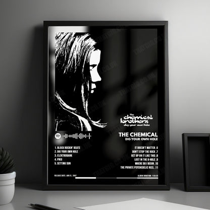 The Chemical Brothers "Dig Your Own Hole " Album Cover Poster - with Complete Tracklist