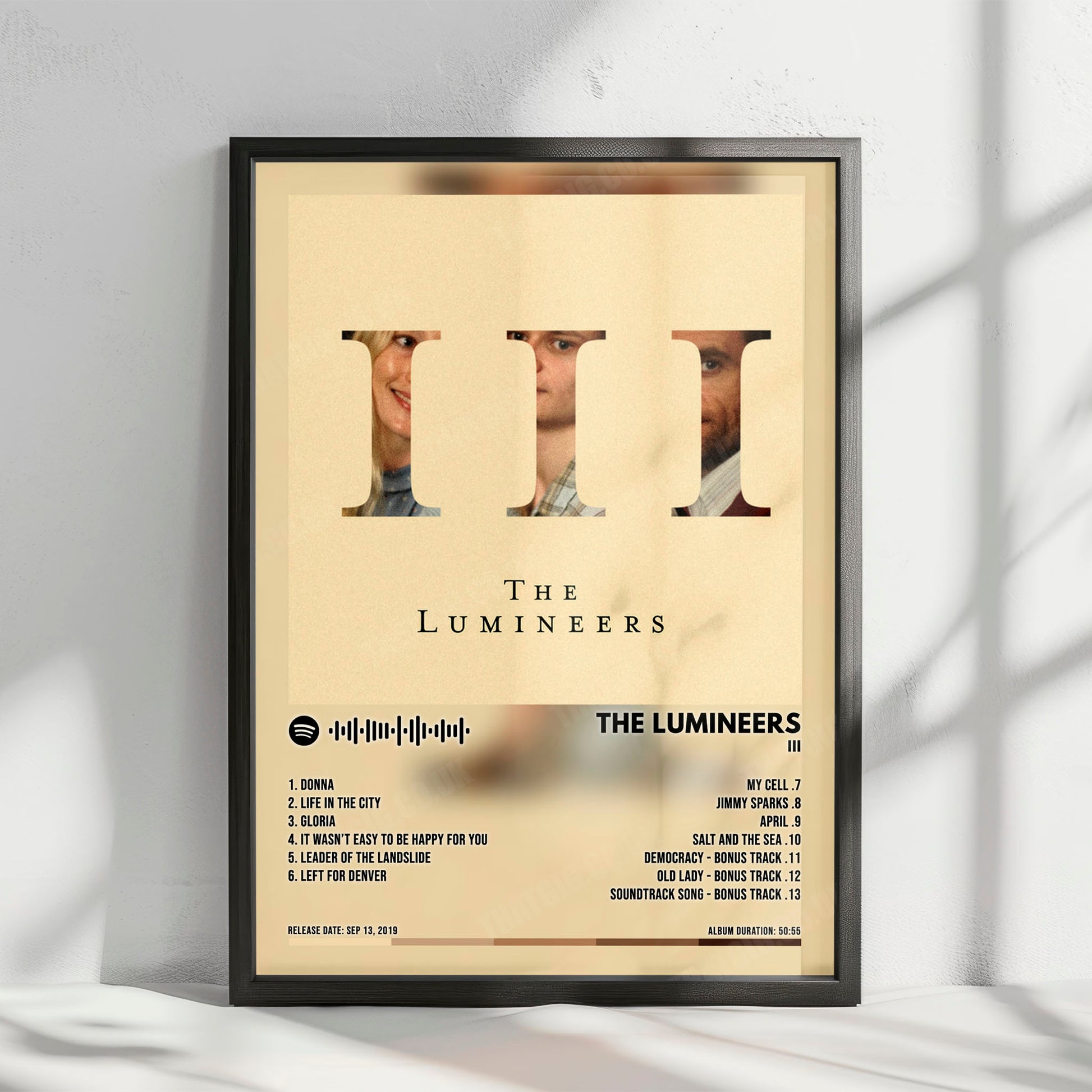 The Lumineers "III" Album Cover Poster - with Complete Tracklist