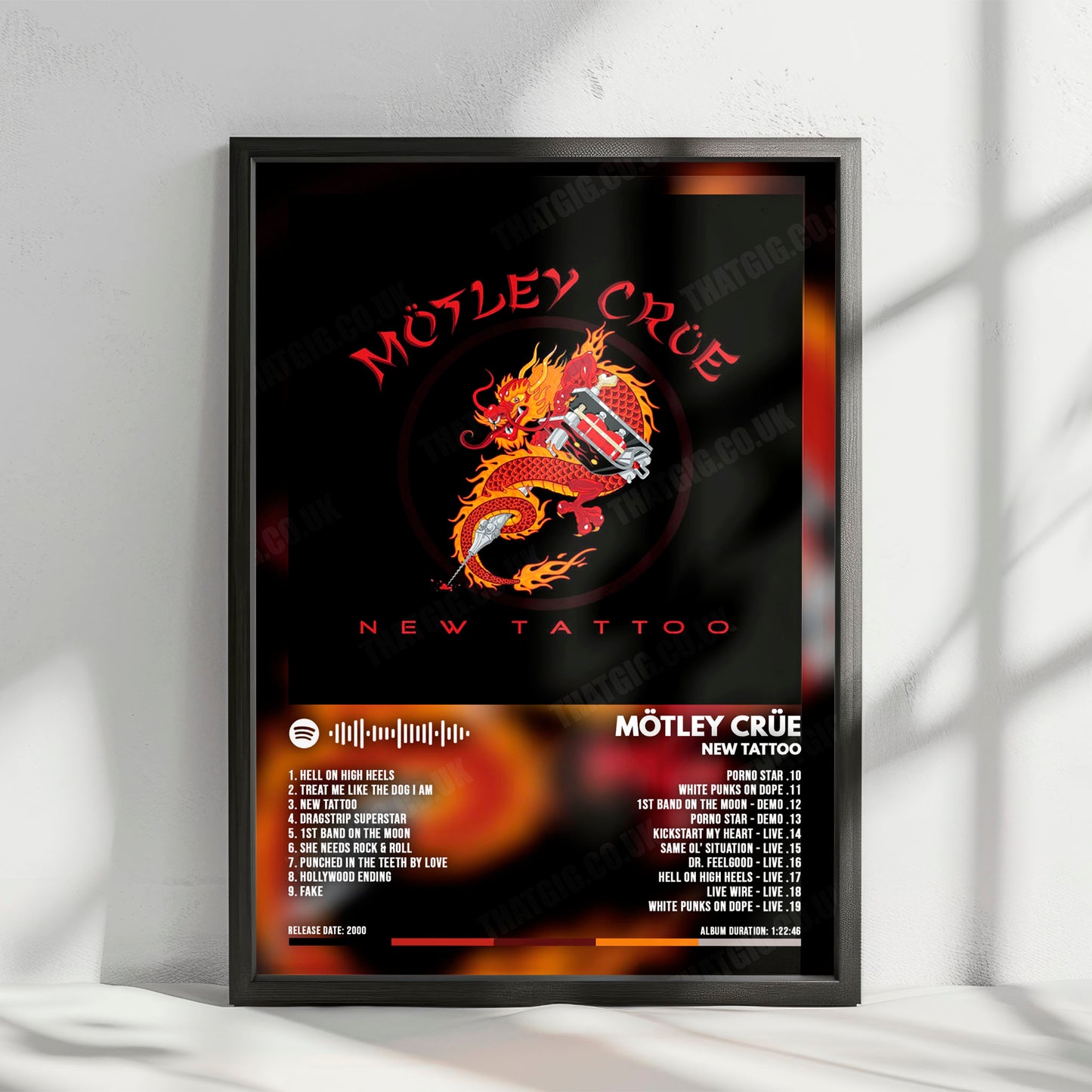 Mötley Crüe "New Tattoo" Album Cover Poster - with Complete Tracklist
