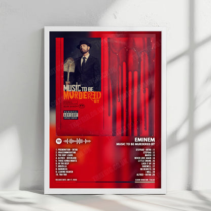 Eminem "Music to Be Murdered By" Album Cover Poster - with Complete Tracklist