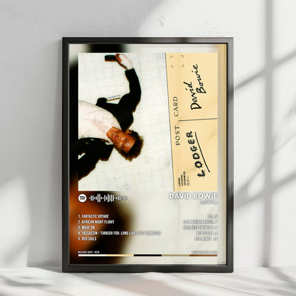 David Bowie "Lodger" Album Cover Poster - with Complete Tracklist