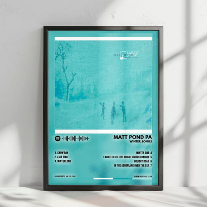Matt Pond PA "Winter Songs" Album Cover Poster - with Complete Tracklist