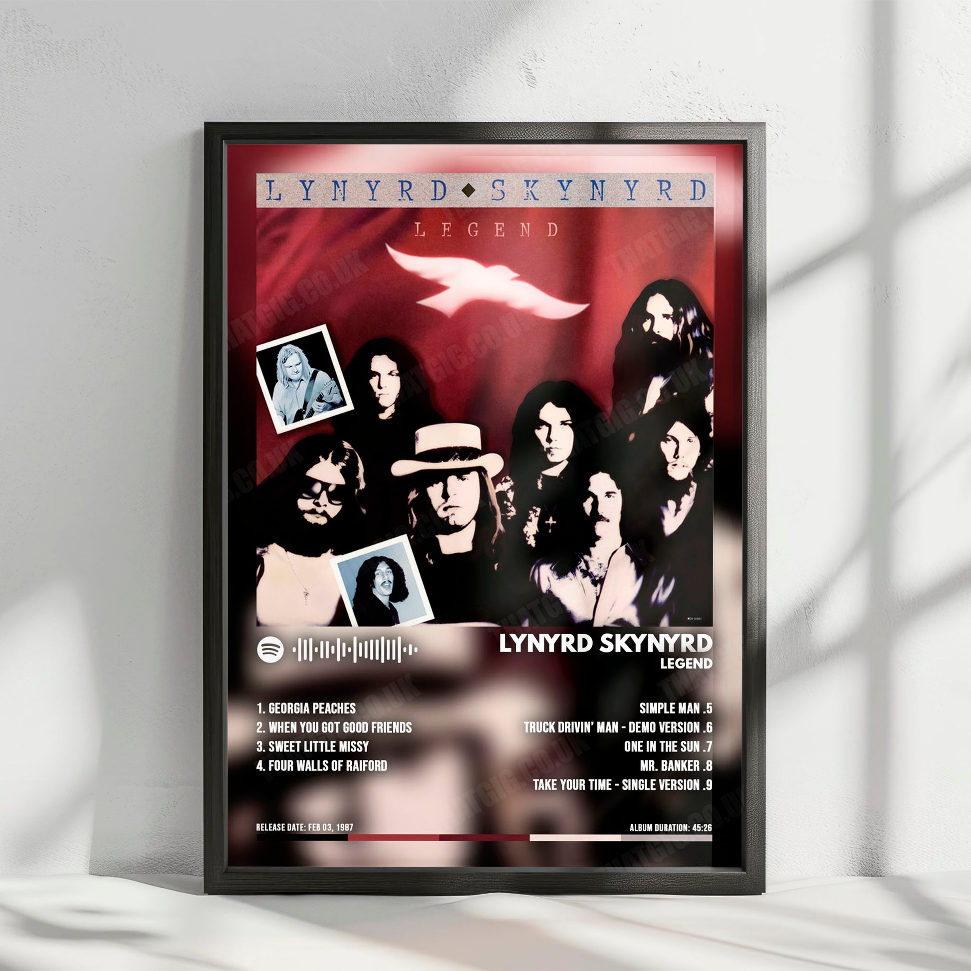 Lynyrd Skynyrd "Legend" Album Cover Poster - with Complete Tracklist