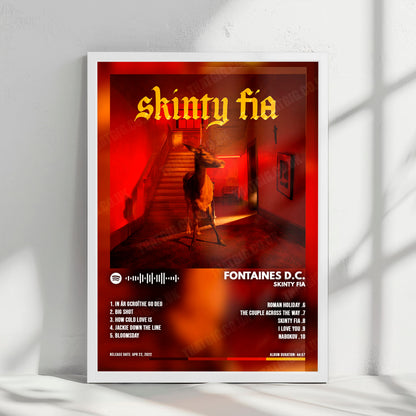 Fontaines D.C. "Skinty fia" Album Cover Poster - with Complete Tracklist
