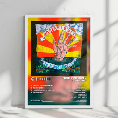 Okkervil River "The Stage Names" Album Cover Poster - with Complete Tracklist