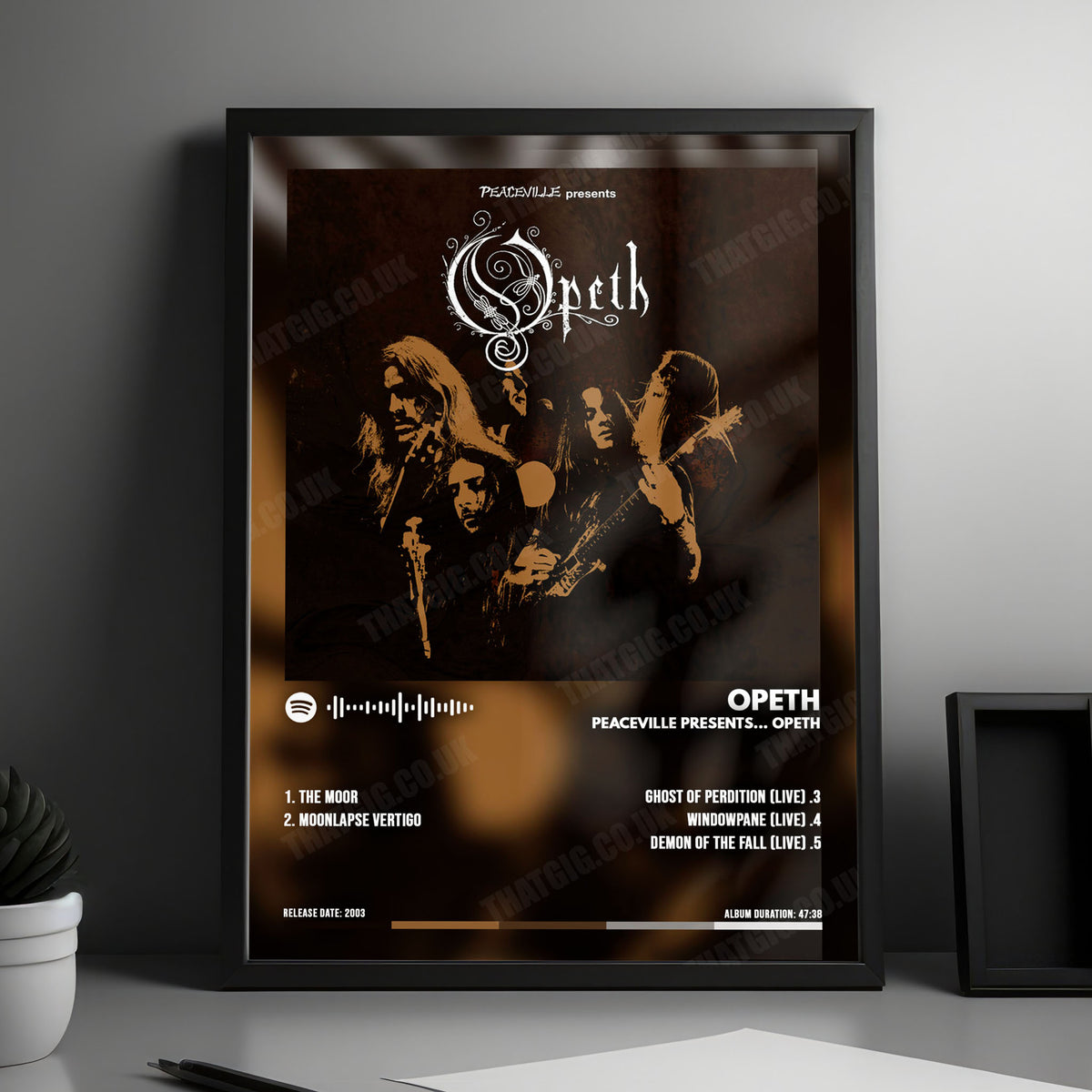 Opeth "Peaceville Presents... Opeth" Album Cover Poster - with Complete Tracklist