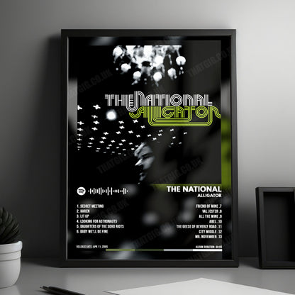 The National "Alligator" Album Cover Poster - with Complete Tracklist