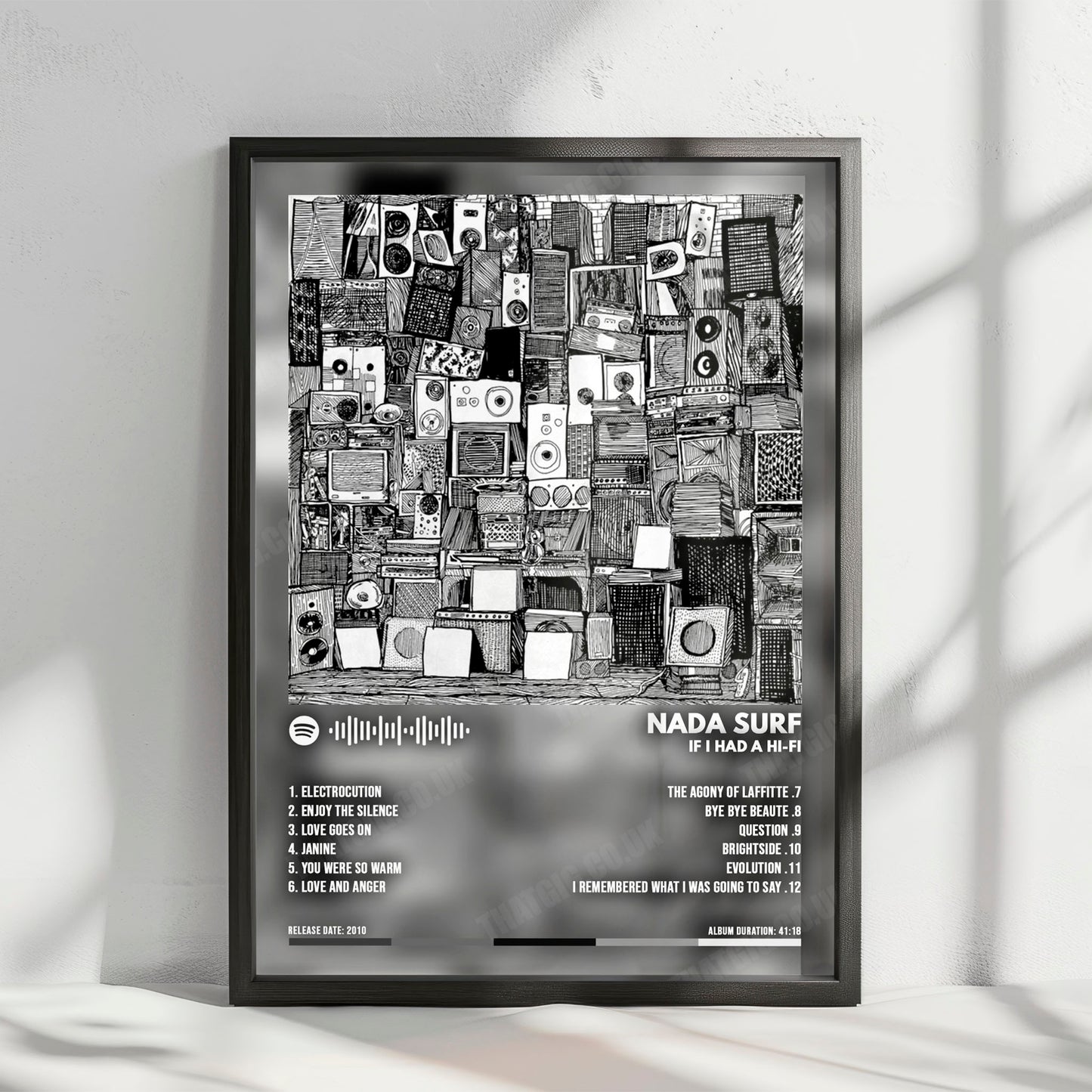 Nada Surf "if I had a hi-fi" Album Cover Poster - with Complete Tracklist
