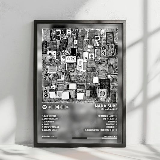 Nada Surf "if I had a hi-fi" Album Cover Poster - with Complete Tracklist