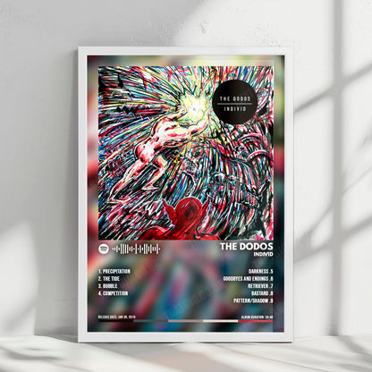 The Dodos "Individ" Album Cover Poster - with Complete Tracklist
