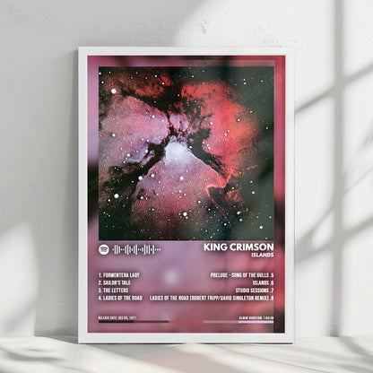 King Crimson "Islands" Album Cover Poster - with Complete Tracklist