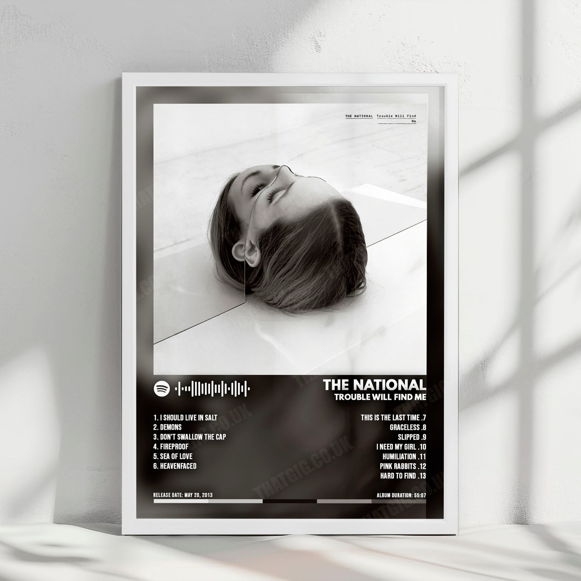 The National "Trouble Will Find Me" Album Cover Poster - with Complete Tracklist