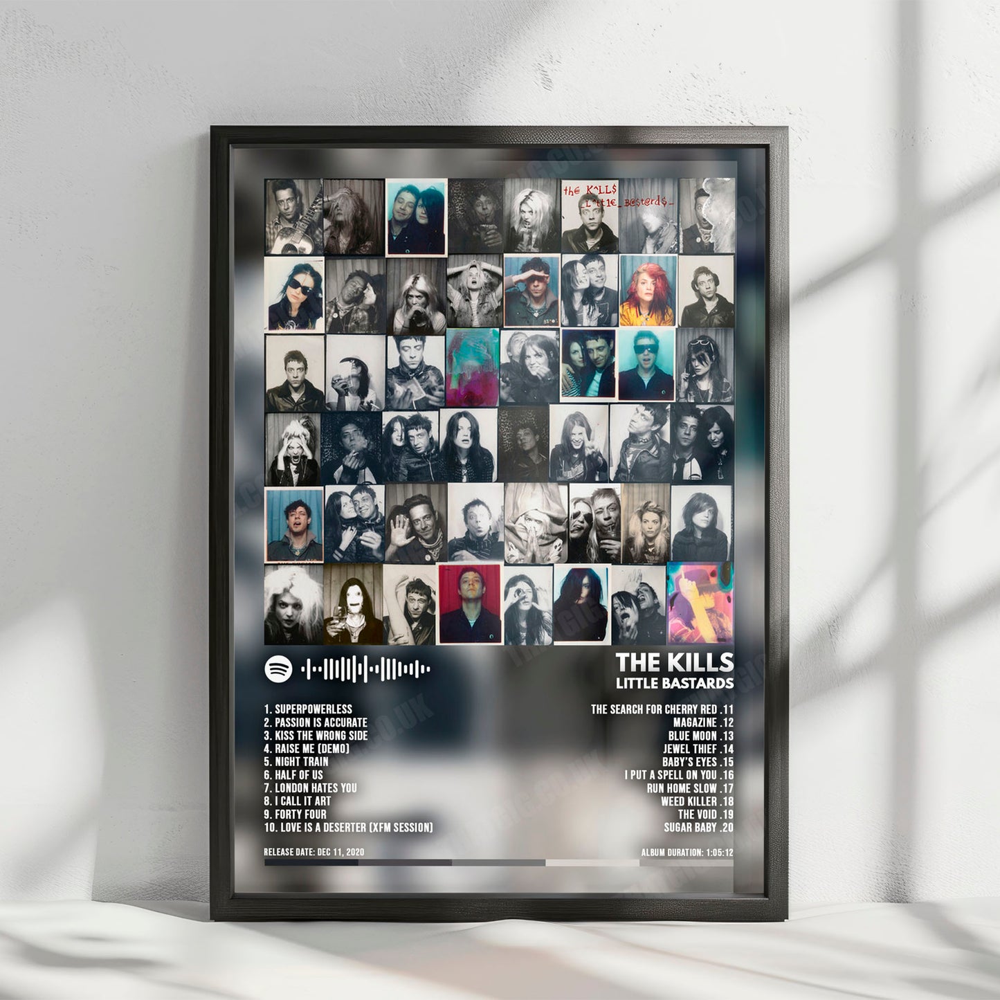 The Kills "Little Bastards" Album Cover Poster - with Complete Tracklist