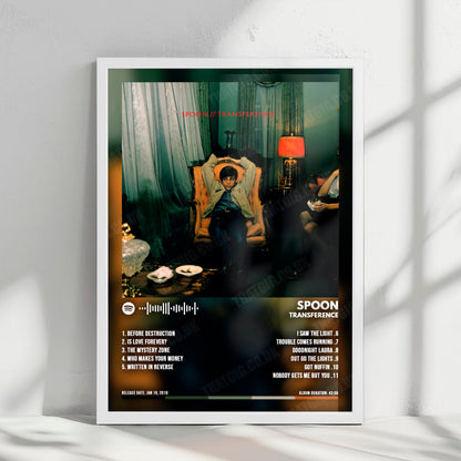 Spoon "Transference" Album Cover Poster - with Complete Tracklist
