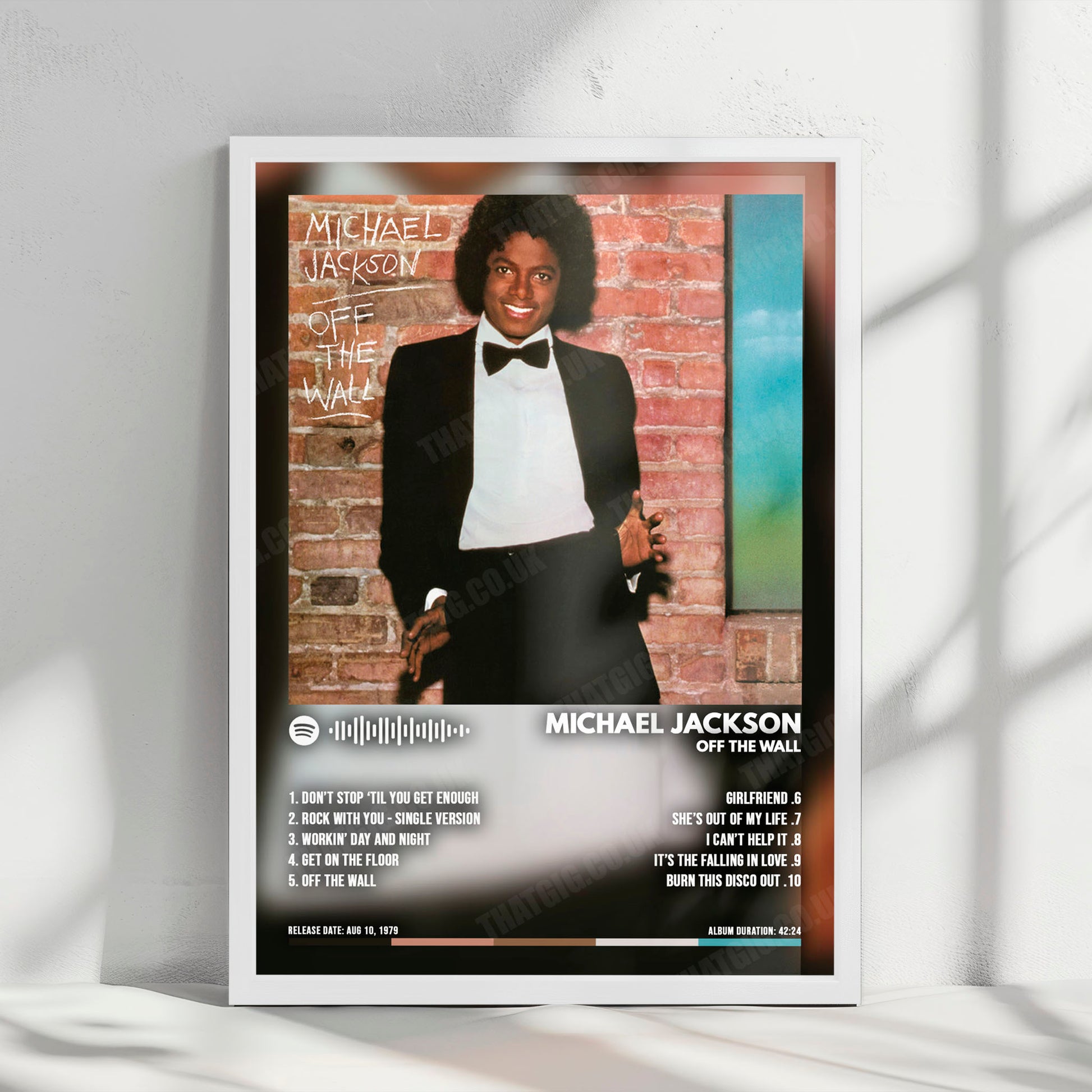 Michael Jackson "Off the Wall" Album Cover Poster - with Complete Tracklist