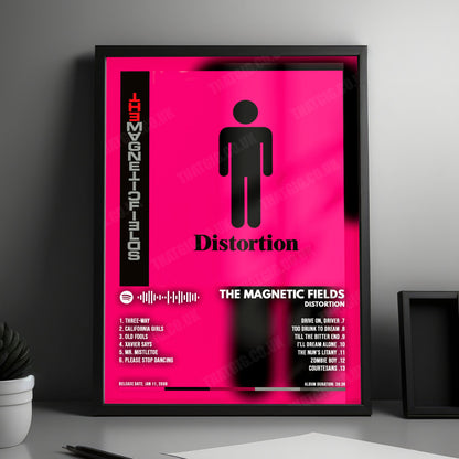 The Magnetic Fields "Distortion" Album Cover Poster - with Complete Tracklist