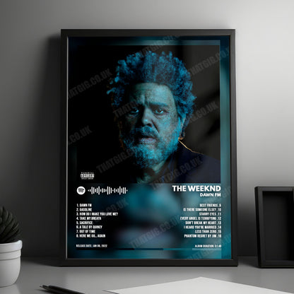 The Weeknd "Dawn FM" Album Cover Poster - with Complete Tracklist