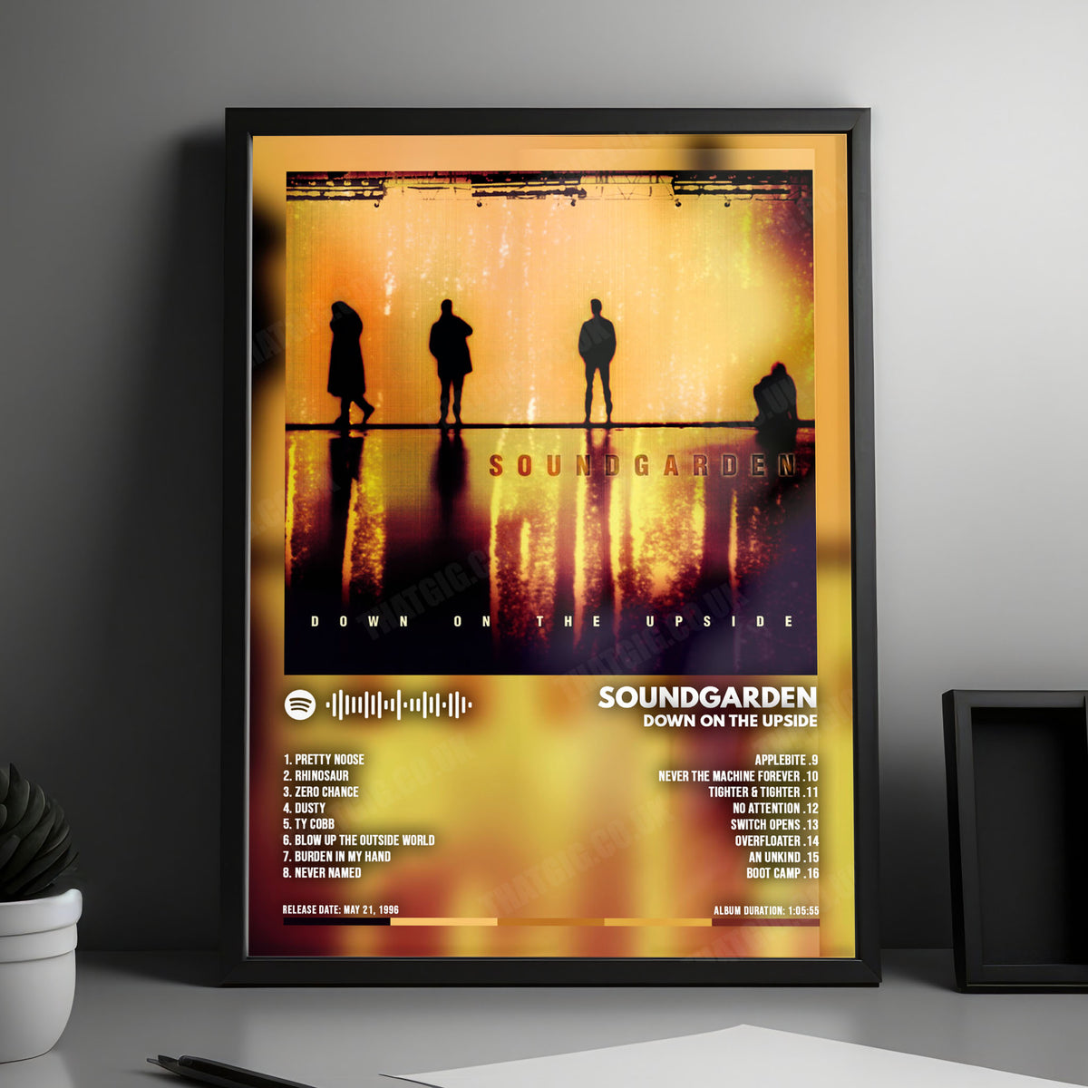 Soundgarden "Down On The Upside" Album Cover Poster - with Complete Tracklist