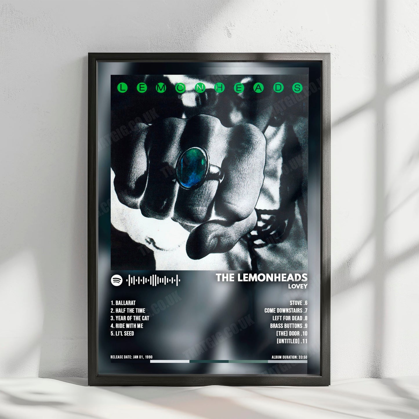 The Lemonheads "Lovey" Album Cover Poster - with Complete Tracklist