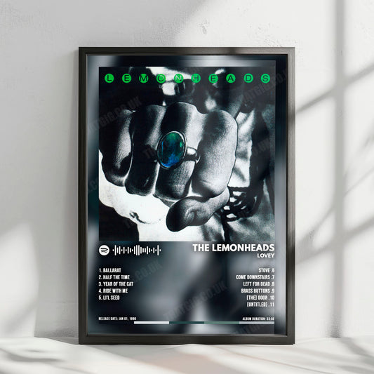 The Lemonheads "Lovey" Album Cover Poster - with Complete Tracklist