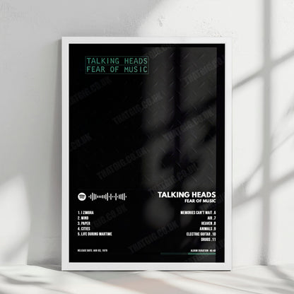 Talking Heads "Fear of Music" Album Cover Poster - with Complete Tracklist