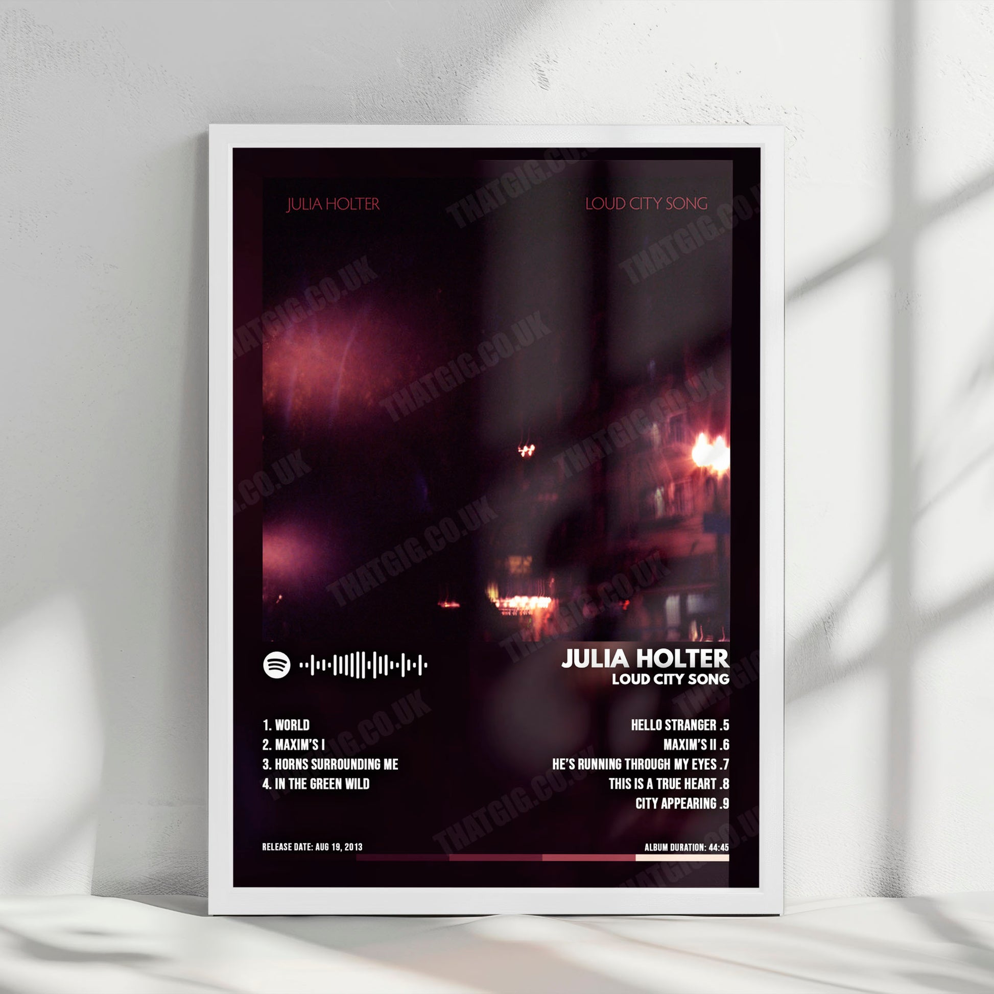 Julia Holter "Loud City Song" Album Cover Poster - with Complete Tracklist