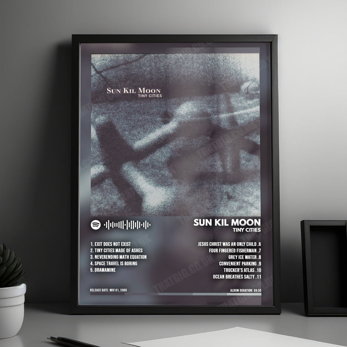 Sun Kil Moon "Tiny Cities" Album Cover Poster - with Complete Tracklist