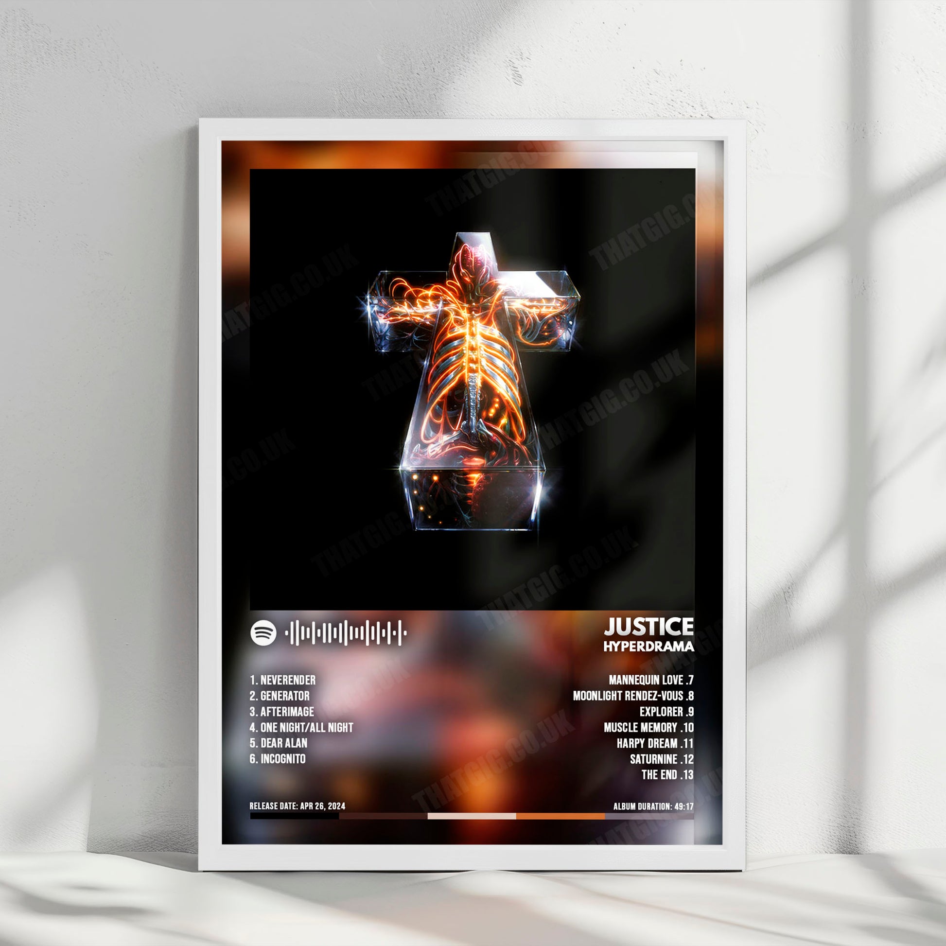 Justice "Hyperdrama" Album Cover Poster - with Complete Tracklist