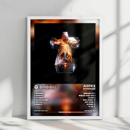 Justice "Hyperdrama" Album Cover Poster - with Complete Tracklist
