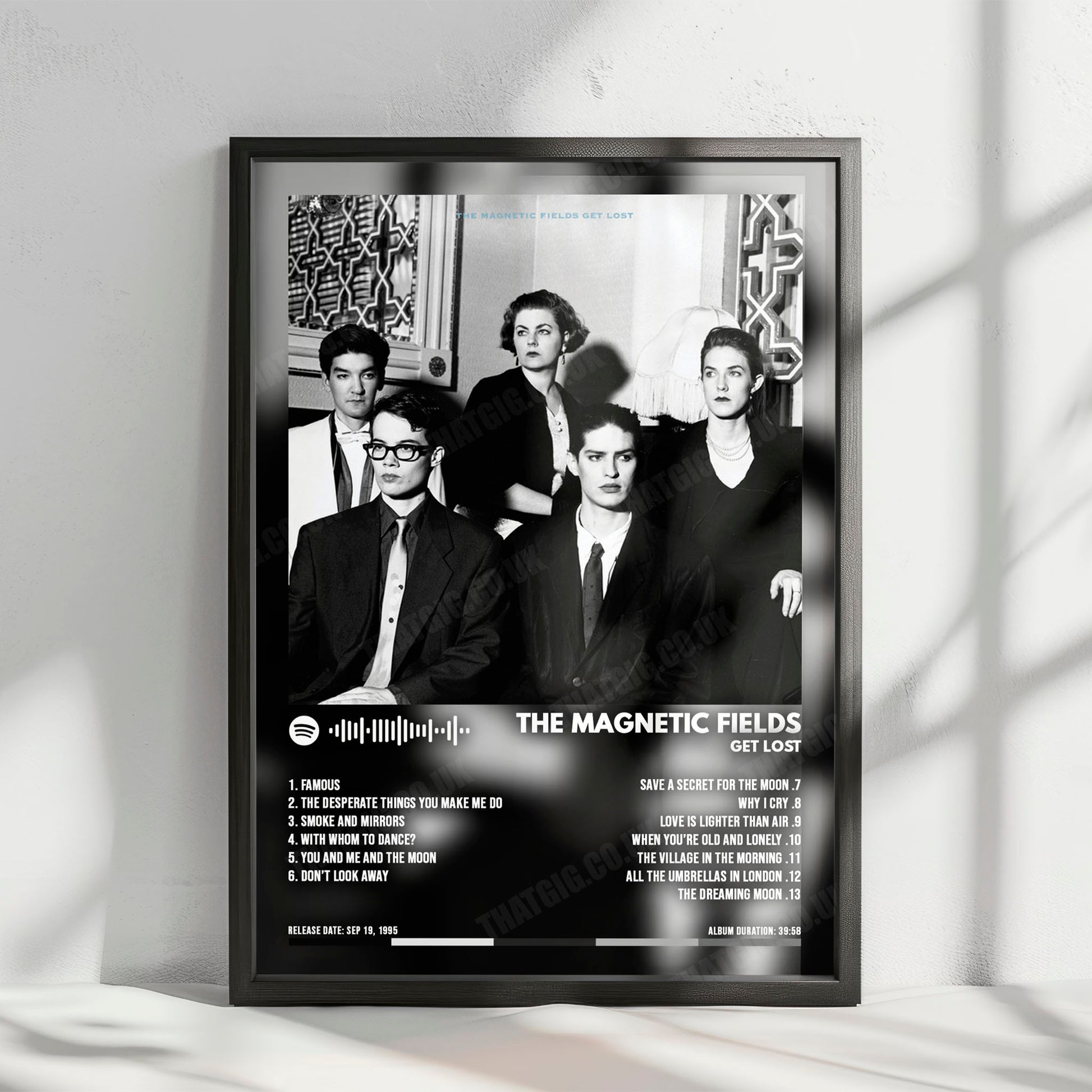 The Magnetic Fields "Get Lost" Album Cover Poster - with Complete Tracklist