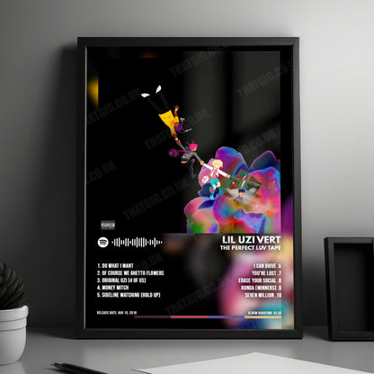 Lil Uzi Vert "The Perfect LUV Tape" Album Cover Poster - with Complete Tracklist