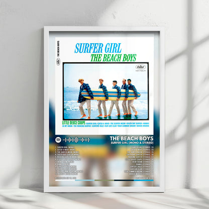 The Beach Boys "Surfer Girl (Mono & Stereo)" Album Cover Poster - with Complete Tracklist