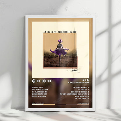 RZA "A Ballet Through Mud" Album Cover Poster - with Complete Tracklist