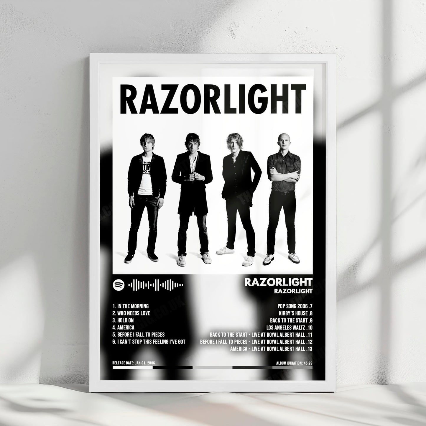 Razorlight "Razorlight" Album Cover Poster - with Complete Tracklist