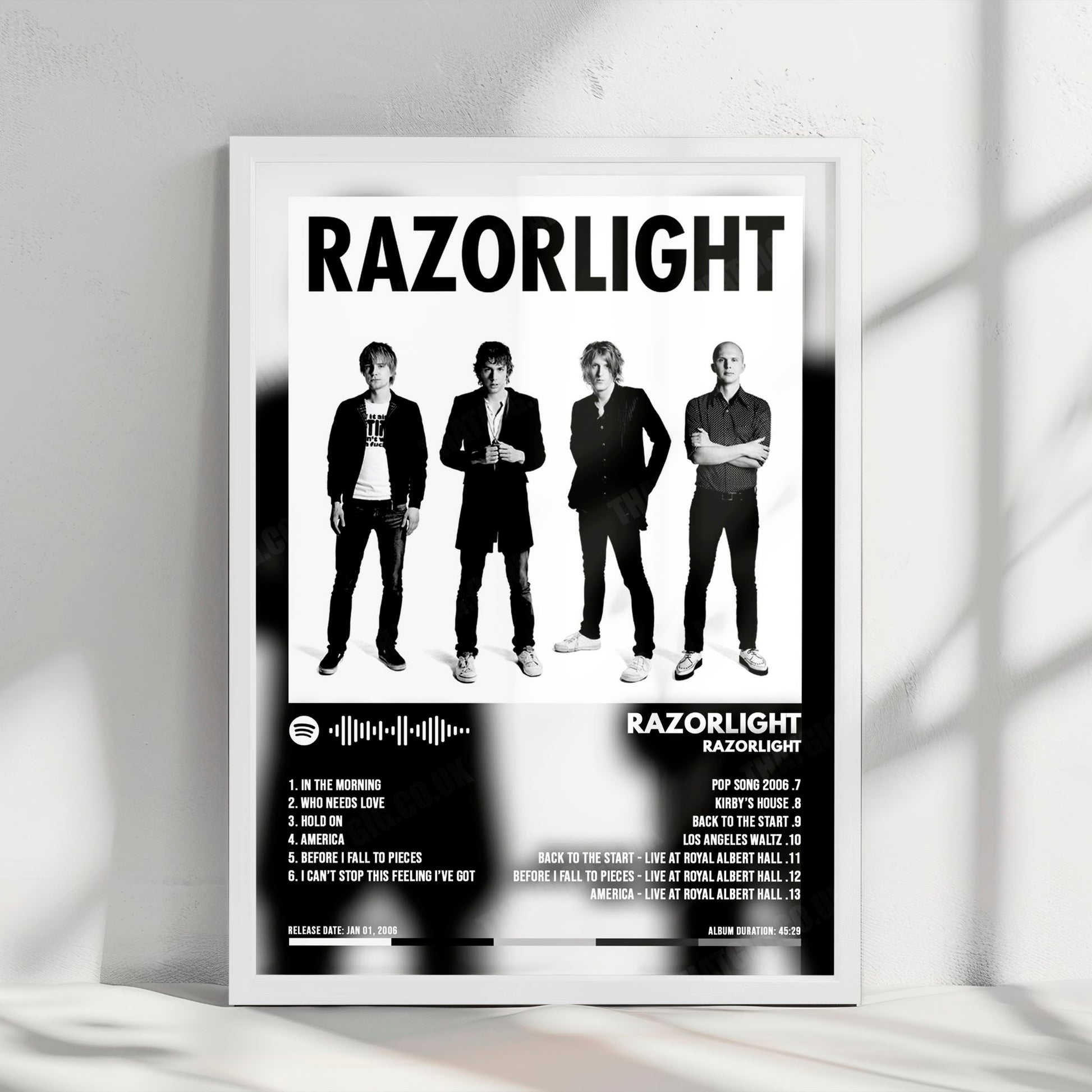 Razorlight "Razorlight" Album Cover Poster - with Complete Tracklist