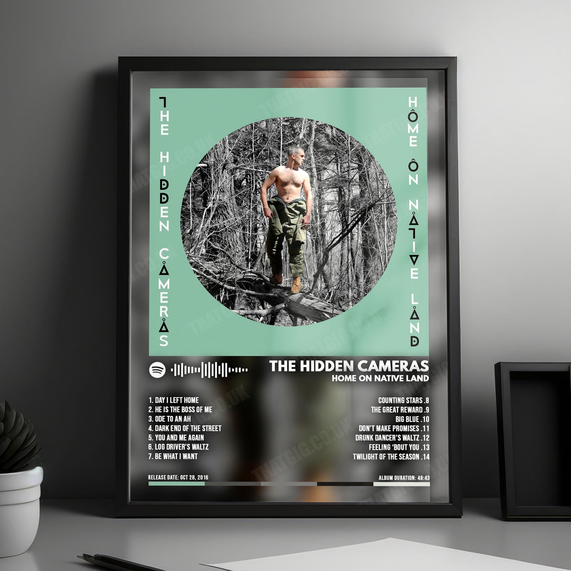 The Hidden Cameras "Home On Native Land" Album Cover Poster - with Complete Tracklist