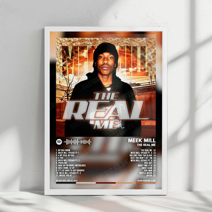 Meek Mill "The Real Me" Album Cover Poster - with Complete Tracklist