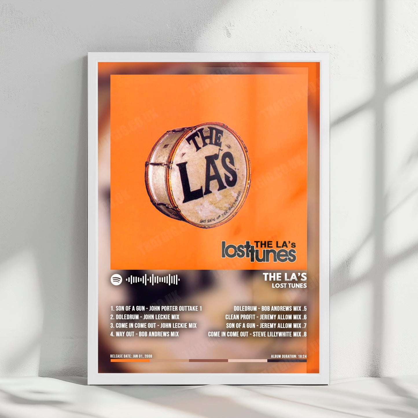 The La's "Lost Tunes" Album Cover Poster - with Complete Tracklist