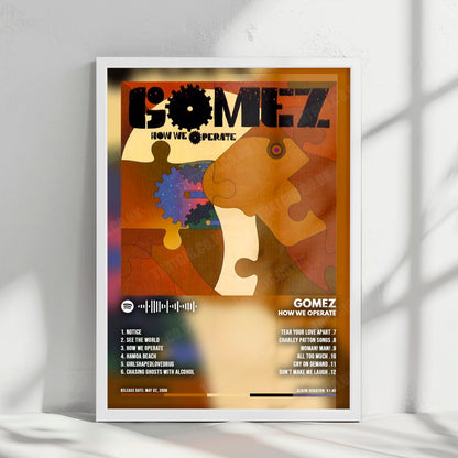 Gomez "How We Operate" Album Cover Poster - with Complete Tracklist